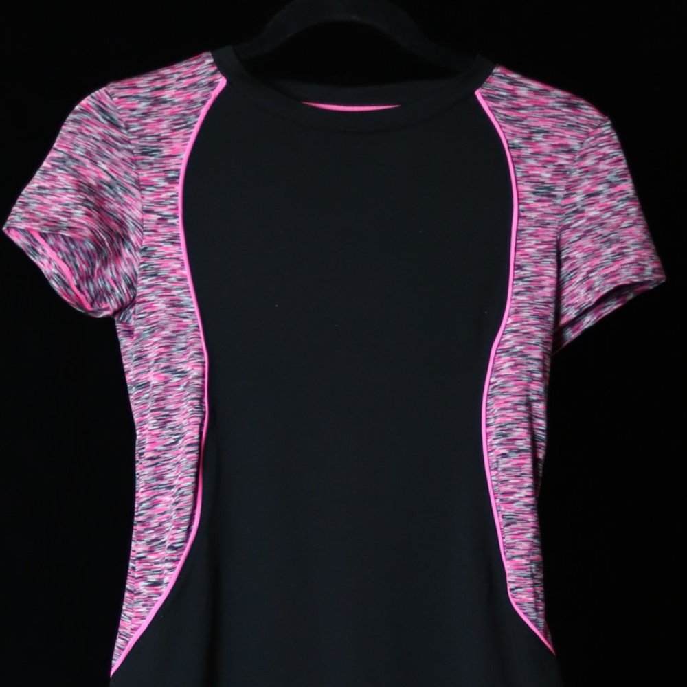 Pink & Black Sports Top